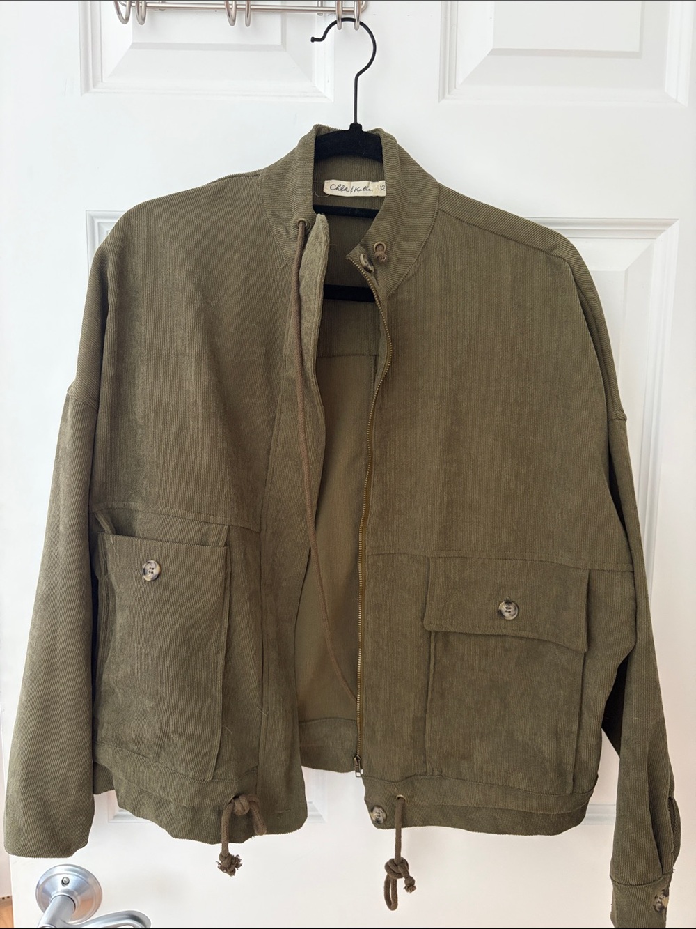 Chloe & Katie Olive Green Military Field Jacket